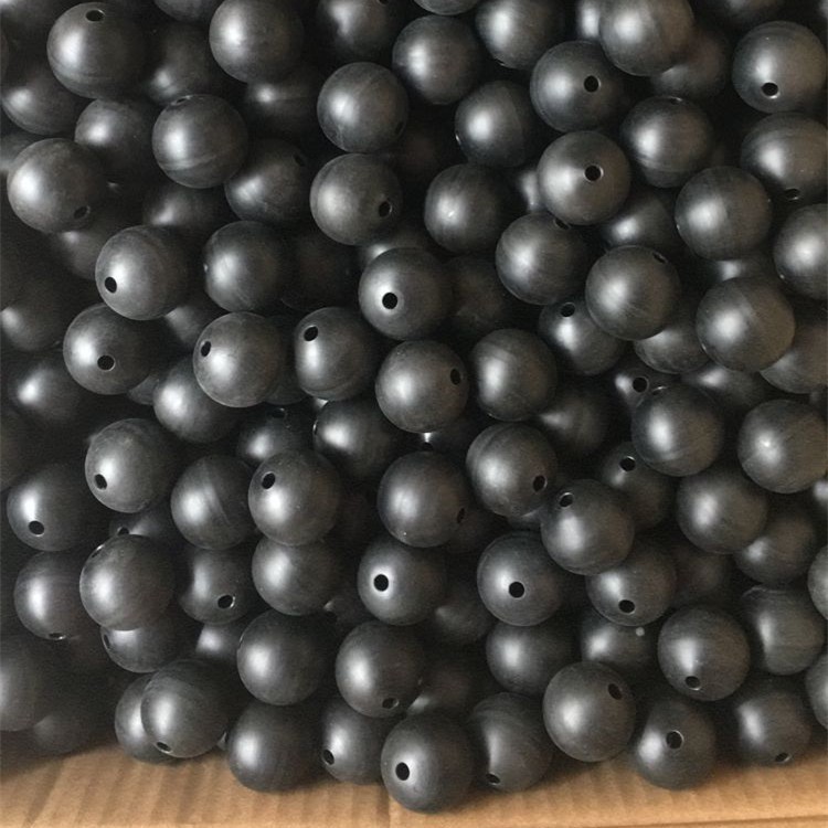 Black Plastic Balls with hole 