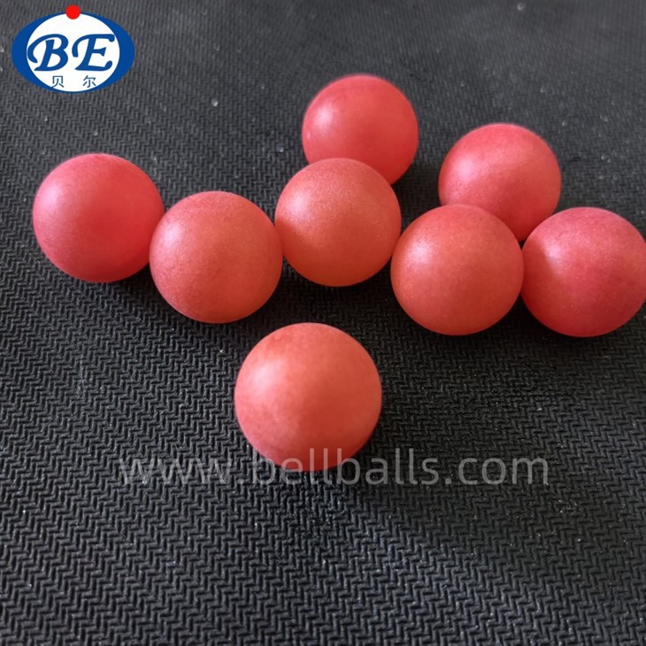 ลูกบอลพลาสติกกลวงสีแดงขัดเงา 20 มม